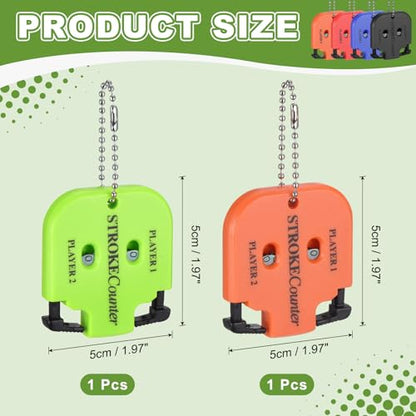 Golf Score Indicator, Stroke Counter Clicker Portable Handy Count Shot Keeper with Key Chain for Golfer Training