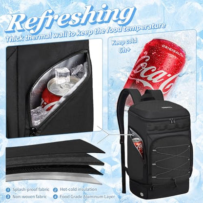 Basketball Backpack Bag Large Sports Bag with Separate Ball holder & Shoes compartment, Best for Basketball, Soccer,Volleyball,Gym - color: Black