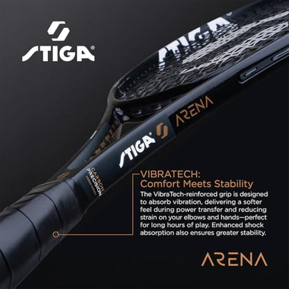 STIGA Arena Unstrung Tennis Racket, Precision Carbon Fiber Racket Frame for Advanced & Experienced Tennis Players, Competition Approved - size: 2
