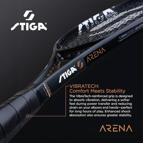STIGA Arena Unstrung Tennis Racket, Precision Carbon Fiber Racket Frame for Advanced & Experienced Tennis Players, Competition Approved - size: 3