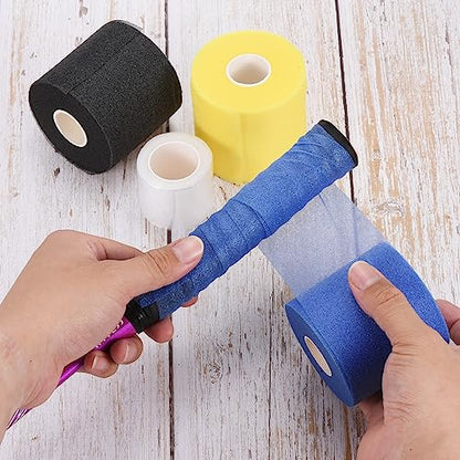 PATIKIL Badminton Grip Cushion Wrap PE Tennis Racket Grip Tape Backing Film Handle Anti Skid Cushion Accessories - color: Fuchsia