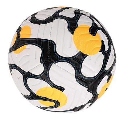 Soccer Indentation Adult Training SoccerStandard English Football for Soccer Games and Practice - ，High Elasticity - color: Orange Yellow