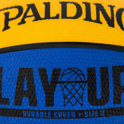 Spalding Layup Mini Rubber Outdoor Basketball - color: Lay Up - Blue/Orange