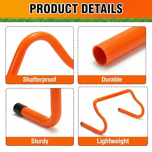 Eorbow 10 Pack 9" Agility Hurdles, Plastic Speed Agility Training Hurdle, Detachable Sturdy Plyometric Hurdles, Training Equipment Set with Carry Bag for Football, Soccer, Basketball, Athletes