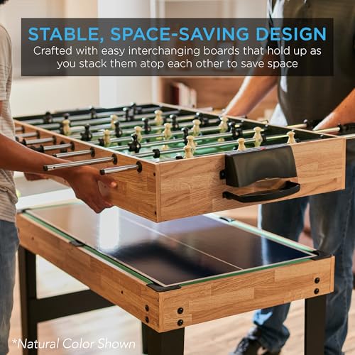 Best Choice Products 2x4ft Combo Game Table Set for Home, Game Room, Friends & Family w/Hockey, Foosball, Pool, Shuffleboard, Ping Pong, Chess, Checkers, Bowling, and Backgammon - color: Arcade