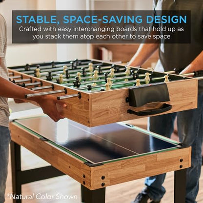 Best Choice Products 2x4ft Combo Game Table Set for Home, Game Room, Friends & Family w/Hockey, Foosball, Pool, Shuffleboard, Ping Pong, Chess, Checkers, Bowling, and Backgammon - color: Arcade