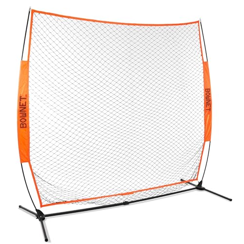 Bownet Big Mouth Replacement Net – Heavy Duty Baseball & Softball Practice Net, Fits Original Frame, Batting & Pitching Training Net - color: Multicoulered, size: 7' x 7'