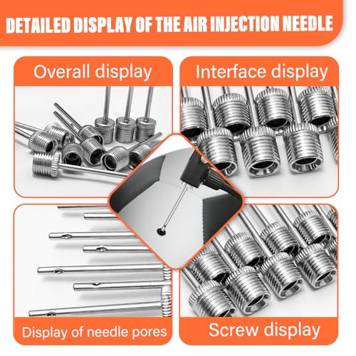 Manesi Ball Pump Needles (50 Pack) - Heavy Duty Inflation Needles & Ball Pins for Basketball, Soccer Ball, Football, Bike Pump - Fits Most Air Pumps - Universal Air Needles for Sports Balls.