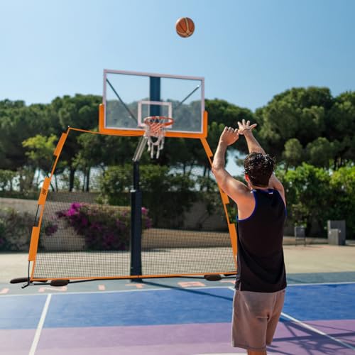 MR Basketball Defense Return Net, Basketball Yard Guard Defensive Net, Sports Defender Net, Adjustable Return Net, Backstop Net Portable Barrier Net, Rebounder Safety Backstop Barricade