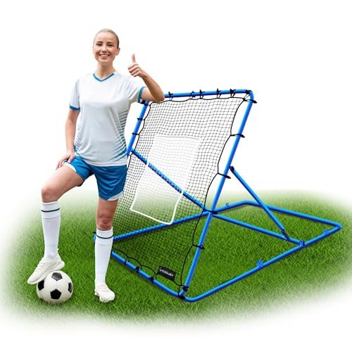 VELOCITY Adjustable Baseball Rebounder Net with 3 Return Angles, 4x4.5 Feet Soft Ball and Baseball Net for Skill Development Multi Sport Pitchback Feilding Trainer for Solo Practice