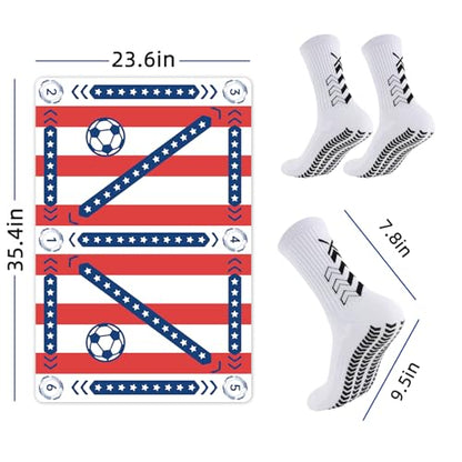 Premium Soccer Training Mat with Video Guide - Non-Slip Soccer Footstep Practice Pad for Indoor & Outdoor - Ultimate Ball Control Equipment to Improve Dribbling Skills