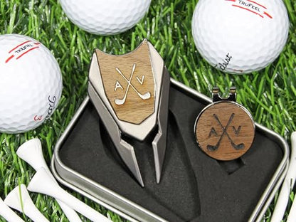 Personalized Divot Tool and Ball Marker Set – Personalized Golf Gift Set – Bulk Golf Gift for High School & University Teams, Senior Night, Banquets, Golf Tournament Gifts