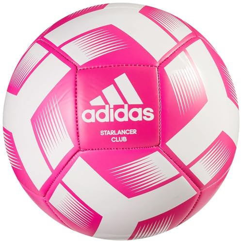 adidas Starlancer Club Soccer Ball - color: Team Shock Pink/White, size: 5
