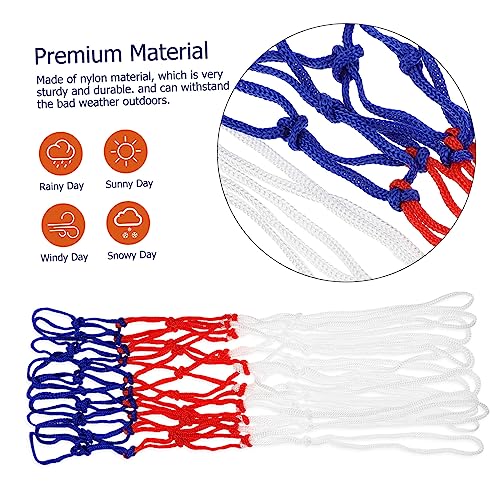2Pcs Outdoor Basketball Net Durable Replacement Nets for Hoops for Basketball Shot Practice and Training