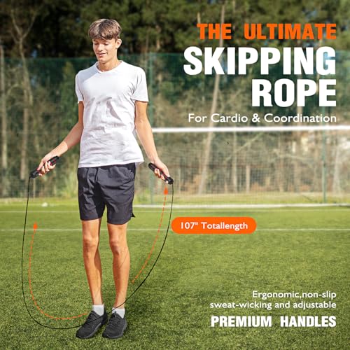 Soccer Training Equipment, Speed Agility Training Equipment for Youth Adults, 20ft Agility Ladder, 4 Hurdles, Jump Rope, 12 Cones, Running Parachute, Basketball Football Training Equipment