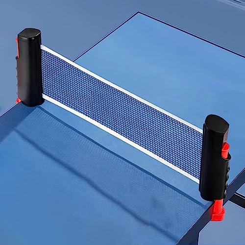 Retractable Table Tennis Net Replacement, Ping Pong Net and Post for Ball Shooters Multi-Ball Training or Serve Practice, Stretches 5.75 Ft - color: ligjt grey