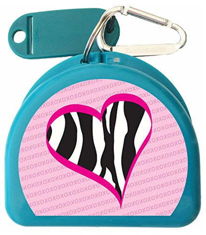 Zumo Cute Mouthguard Case - XOXO (Aqua) - color: Aqua