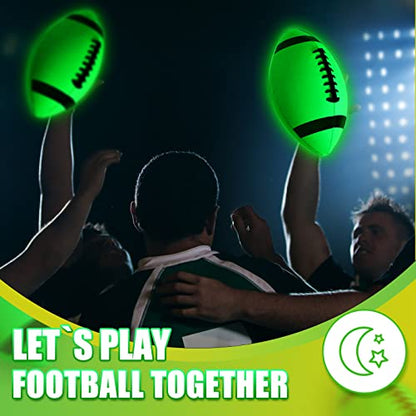 Civaner Glow in The Dark Football Light Up Youth Size for Kids Teens and Adults Junior Football Small Luminous Sports Balls Gifts for Boys School Games Outdoor Activity