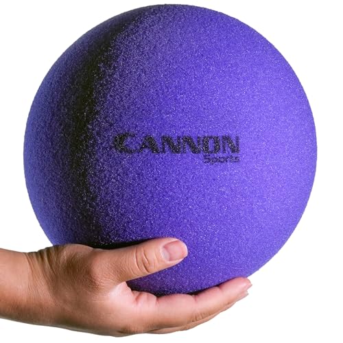 Cannon Sports Soft Foam Ball – Uncoated Medium Density Ball - Lightweight, Safe Play, Indoor/Outdoor Fun - Great for Volleyball, Basketball, Soccer, Dodgeball, and More - color: Purple, size: 8.5 Inch