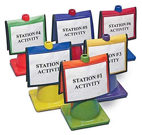 Palos Sports Cone Folders - Set of 6 Sign Holders - Dry Erase Board Sleeve