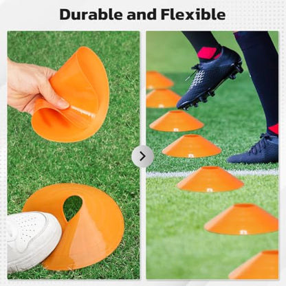 GHB Agility Hurdles 8" Speed Agility Training Hurdles, Detachable Sturdy Hurdles Training Equipment Set with Carry Bag for Kids,Athletes,Soccer,Basketball - size: 17 Pack