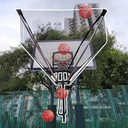 Basketball Hoop Returner Shot Return Apparatus Portable Shooting Trainer Time Saving Attachment with Bag Reboun