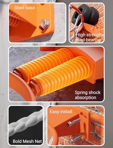 Basketball Rim Replacement with Wall Mount Hoop – Heavy Duty, Indoor/Outdoor, Shock Absorbing, Portable, Pro Level for Home & School