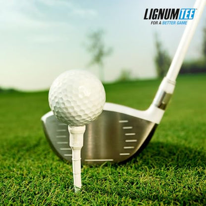 LIGNUM Unbreakable Microwood Golf Tees 50x More Durable/Adjustable Golf Tee/Innovative Wood Fiber and Natural Adhesives/Golf Tee, Golf Tees, Tees Golf, Golf Ball Tees - color: White, size: 3 1/8" (82mm) (10+2 boost discs)