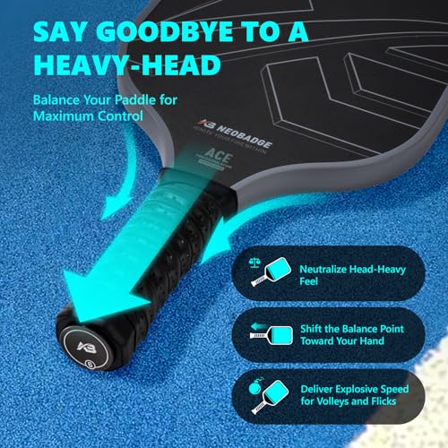 Pickleball Paddle Cap Weights – Weighted End Cap Counterbalance Set | Improves Balance, Control & Stability | Personalized Feel