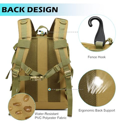 HAMBOLY Baseball & Softball Bag for Adult and Youth with Shoe Compartment, Waterproof Equipment Bag Backpack for Baseball Softball Bat Helmet, with Fence Hook Design