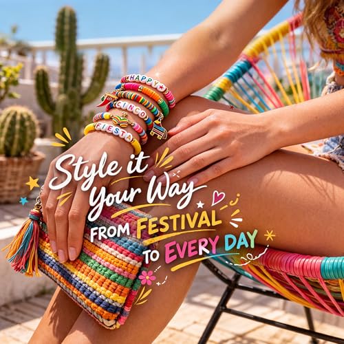 OHOME Cinco De Mayo Shirts for Women - 6 Pack Mexican Bracelets for Men | Fiesta Party Decorations Favors Supplies for Taco | Cinco De Mayo Outfit Dresses Accessories - style: Cinco de Mayo