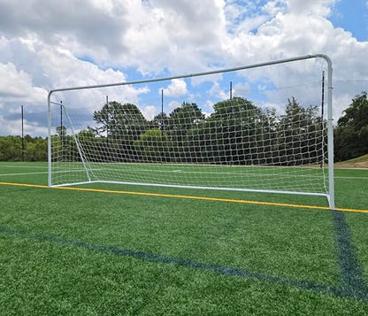 Official Size 24 X 8 X 5 Ft. Steel Soccer Goal. Heavy Duty Frame w/Net. Tournament, Regulation Size. Professional Portable Practice Training Aid. 24 X 8, 24x8(1Net)