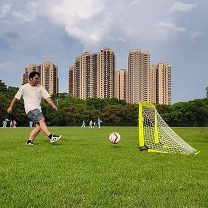 LOMGWAYS Soccer Goal – Foldable Frame Net for Kids + Youth – Indoor + Outdoor Soccer Goal with Carry Bag – Easy Set up – Multiple Sizes for Practice & Games - size: 6.6x3.3FT