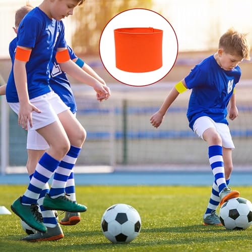 18 Pieces Multiple Colour Football Soccer Captain's Armbands,Elastic Adjustable Armbands Funeral Mourning Band Anti-Drop Armbands for Multipurpose Use,DIY,Sport Team Badges