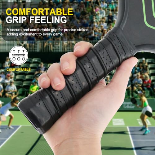 Pickleball Grip Tape 3pcs Overgrip Pickleball Paddle Grip Tape with Raised Ridge Replacement Grip Wrap Accessory for Pickleball Paddle Handle - color: Black