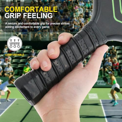 Pickleball Grip Tape 3pcs Overgrip Pickleball Paddle Grip Tape with Raised Ridge Replacement Grip Wrap Accessory for Pickleball Paddle Handle - color: Black