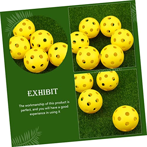 KOMBIUDA Golf for Golfing Training Golfing Hollow-Out Balls Golfing Training Balls Practice Balls Indoor Balls - color: Yellow