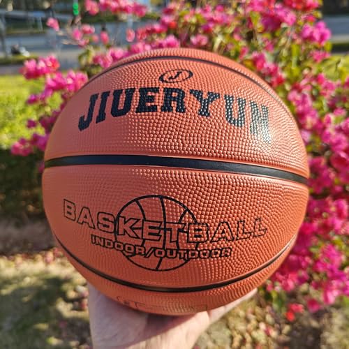 Size 7(29.5")/Size 5(27.5") Rubber Basketball - Durable, Wear-Resistant for Indoor & Outdoor Training with Pump Included(Deflated)