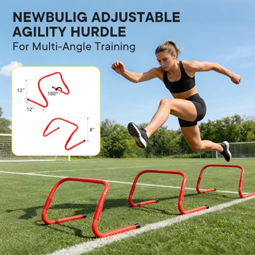 Agility Ladder Speed Training Equipment Set-20ft Ladder,12 Cones, 4 Adjustable Hurdles, Jump Rope, Resistance Parachute| Soccer,Basketball, Football Practice Equipment for Youth, Adults - color: Yellow, size: 17.17"*5.71"*13.31"