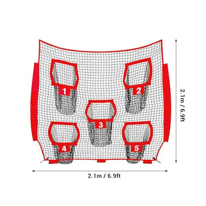 Gugxiom Football Training Net with Target Bags, Portable Passing Practice Net for Throwing Accuracy and Strength Training