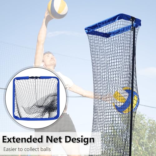 Volleyball Setter Trainer Net Volleyball Training Equipment Practice Equipment Net Angle and Height Adjustment for Indoor and Outdoor Setter Practice