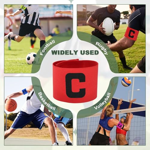 Captain Armbands, Adjustable Leader Arm Band for Soccer Elastic Team Sport Arm Band -Fitting for Football/Volleyball/Rugby - color: Yellow