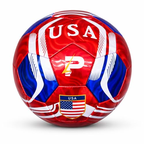 Country Training Soccer Ball: World Edition - size: 4, style: USA - RED