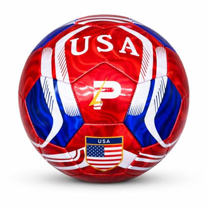 Country Training Soccer Ball: World Edition - size: 2, style: USA - RED