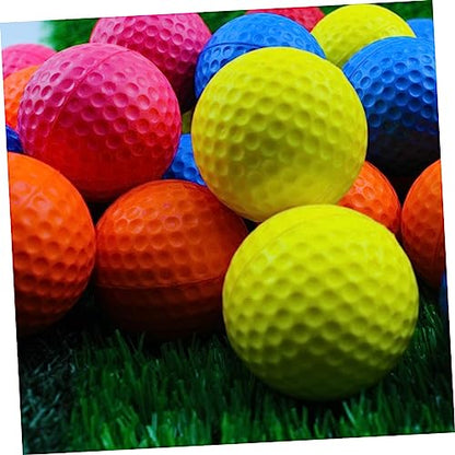 11pcs Pu Elastic Dimple Practice Golf Balls Soft Lightweight Durable Training Balls for Indoor and Outdoor Use for Daily Practice