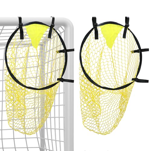 QWORK Soccer Target Goal - Set of 2 Soccer Target Net, Precision Shooting Training Equipment for All Skill Levels, for for Football Soccer Goal Training, Shooting Accuracy Training