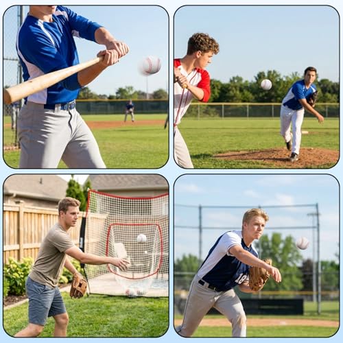 Foam Baseballs, Baseball Training Equipment and Practice Baseballs, Softballs Practice Training Ball for Beginners, Hand Exercise Tools for Safe Throwing Catching and Batting Practice