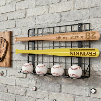Personalized Mini Bat Custom Baseball Bats 18” Customized Wood Baseball Bat Engraved with Name Text Number for Tee Ball Training Games Little League Softball Team Coach Gift