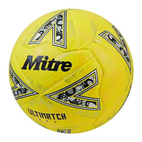 Mitre Soccer Ball League Ultimatch - color: Ultimatch Evo - Yellow/Yellow/Gold, size: 5