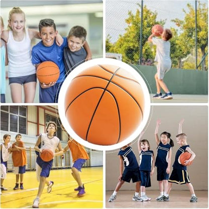 Silent Basketball 2025 Official Eighth Generation of High Density Silent Basketballs Size 6 (28.5") and 7 (29.5"),Mute Basket-Ball Training Ball - size: Groove Orange 28.5"